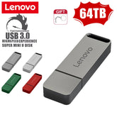 محركات أقراص فلاش USB من لينوفو بسعة 64 تيرابايت، محرك أقراص USB 3.0 معدني، محرك أقراص USB 8 تيرابايت عالي السرعة، ذاكرة USB محمولة بسعة 4 تيرابايت و2 تيرابايت لأجهزة الكمبيوتر المحمولة
